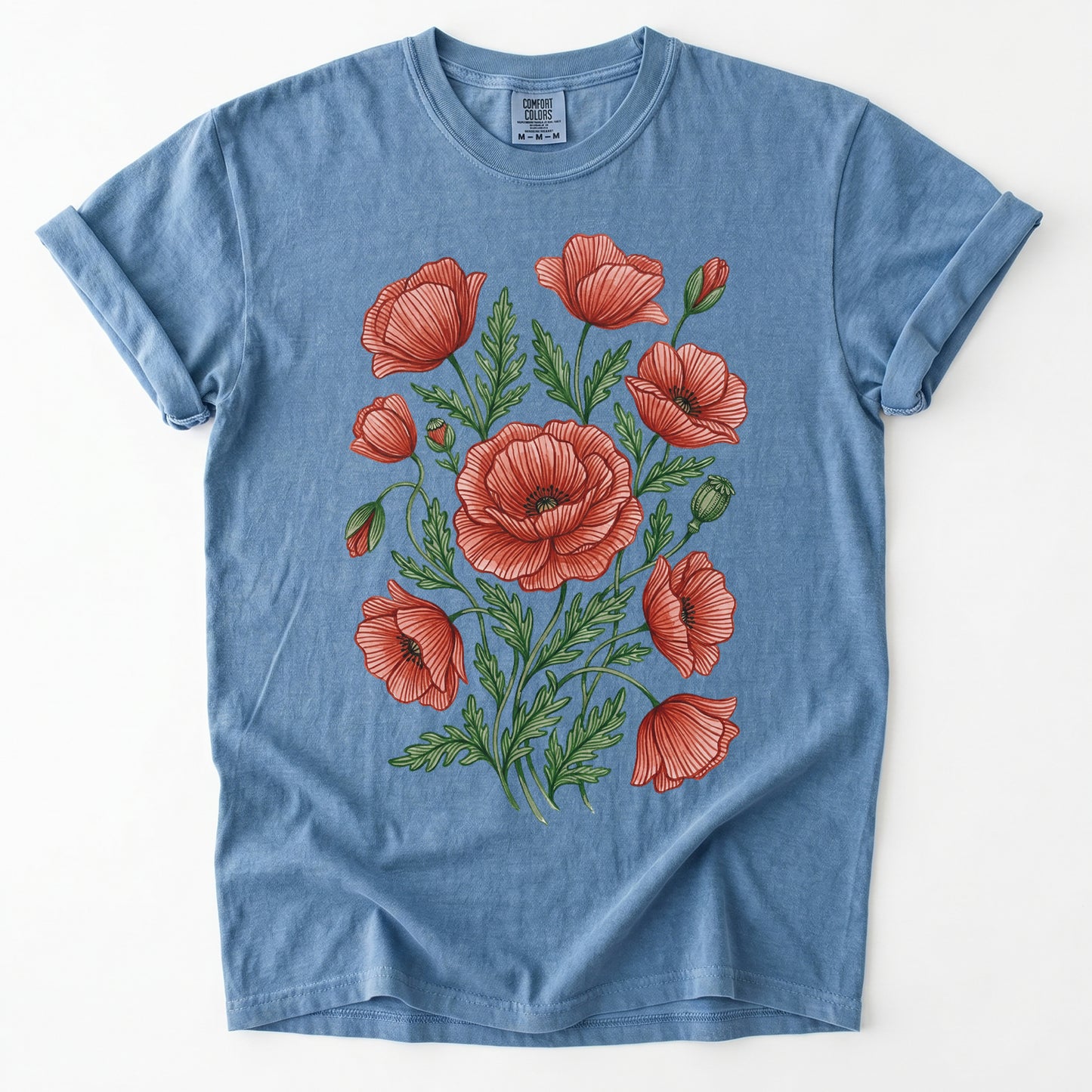 Red Poppy Vintage Washed T-Shirt