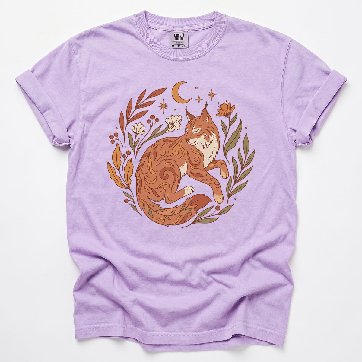 Resting Woodland Lynx Vintage Washed T-Shirt