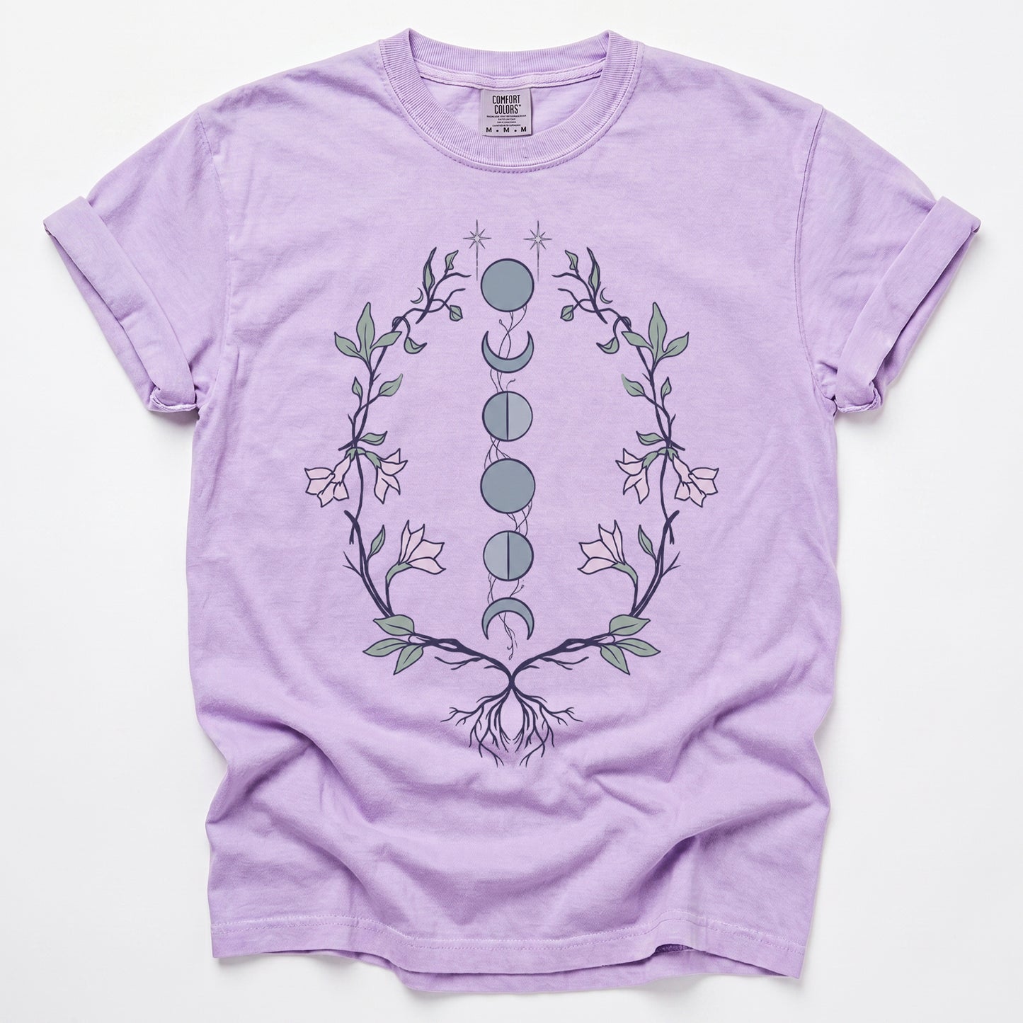 Rooted Lunar Phases Vintage Washed T-Shirt