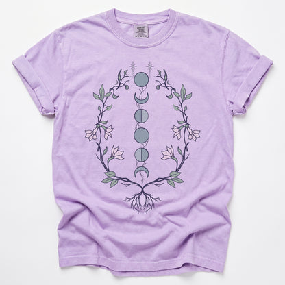 Rooted Lunar Phases Vintage Washed T-Shirt