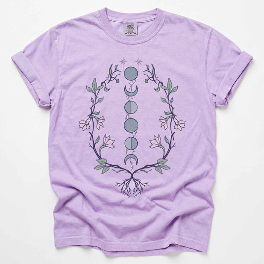 Rooted Lunar Phases Vintage Washed T-Shirt