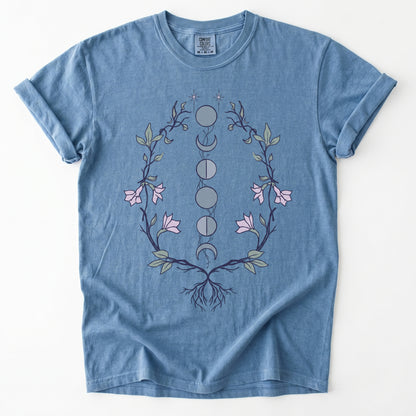Rooted Lunar Phases Vintage Washed T-Shirt