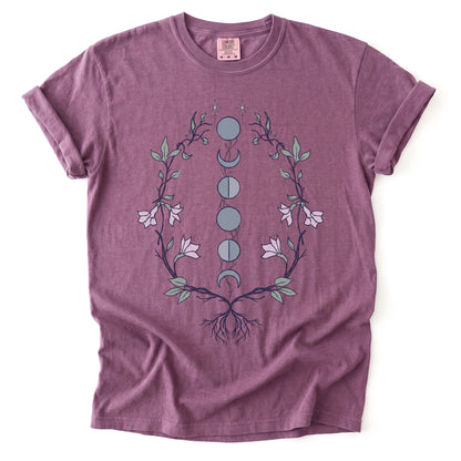 Rooted Lunar Phases Vintage Washed T-Shirt