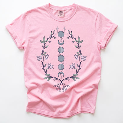 Rooted Lunar Phases Vintage Washed T-Shirt