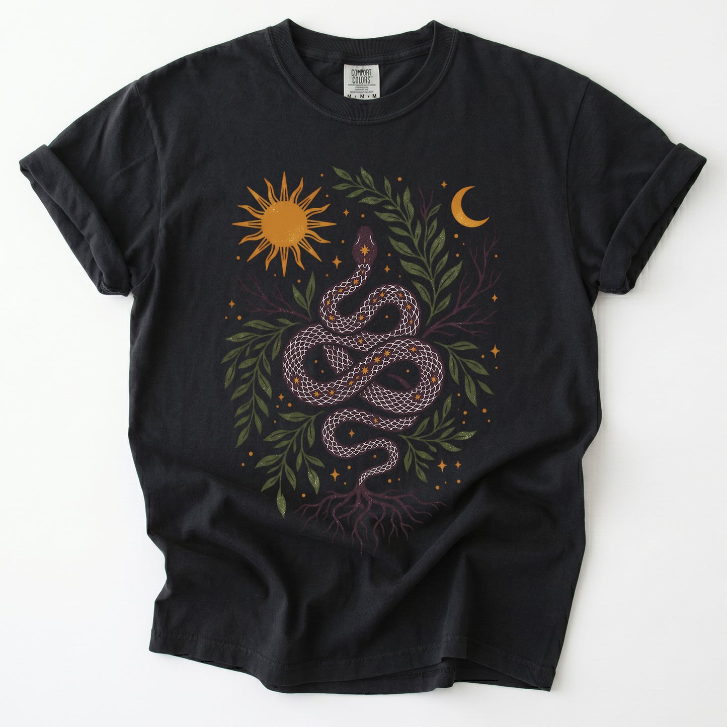Celestial Rooted Snake Vintage Washed T-Shirt