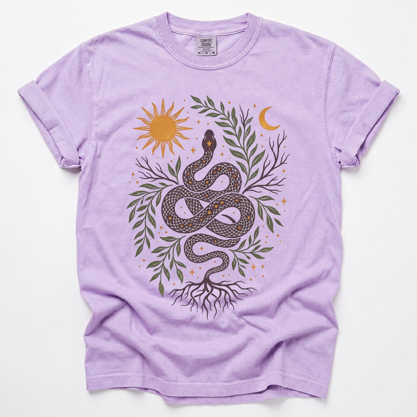 Celestial Rooted Snake Vintage Washed T-Shirt