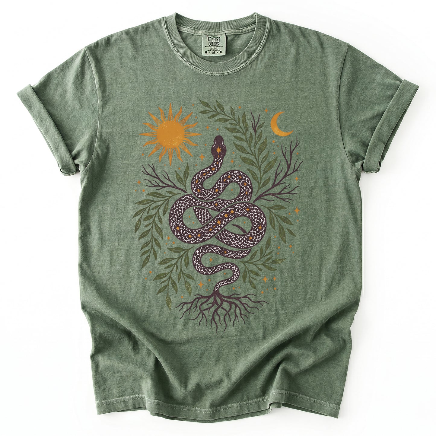Celestial Rooted Snake Vintage Washed T-Shirt