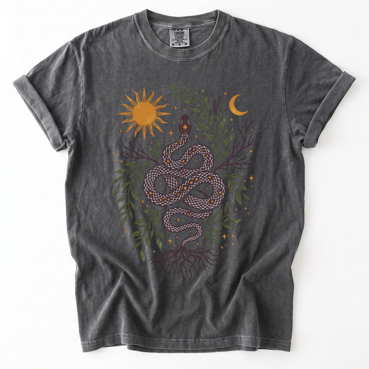 Celestial Rooted Snake Vintage Washed T-Shirt