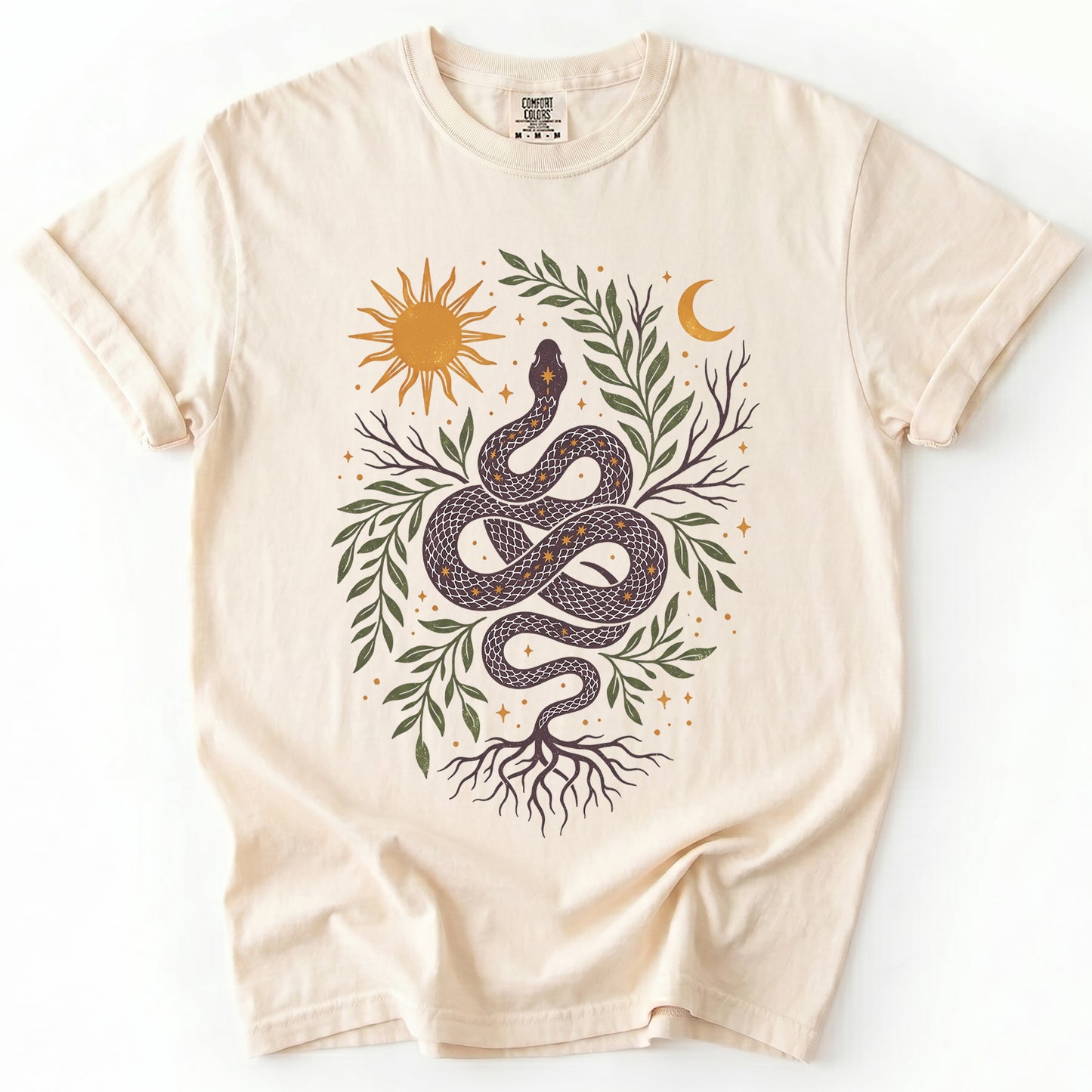 Celestial Rooted Snake Vintage Washed T-Shirt