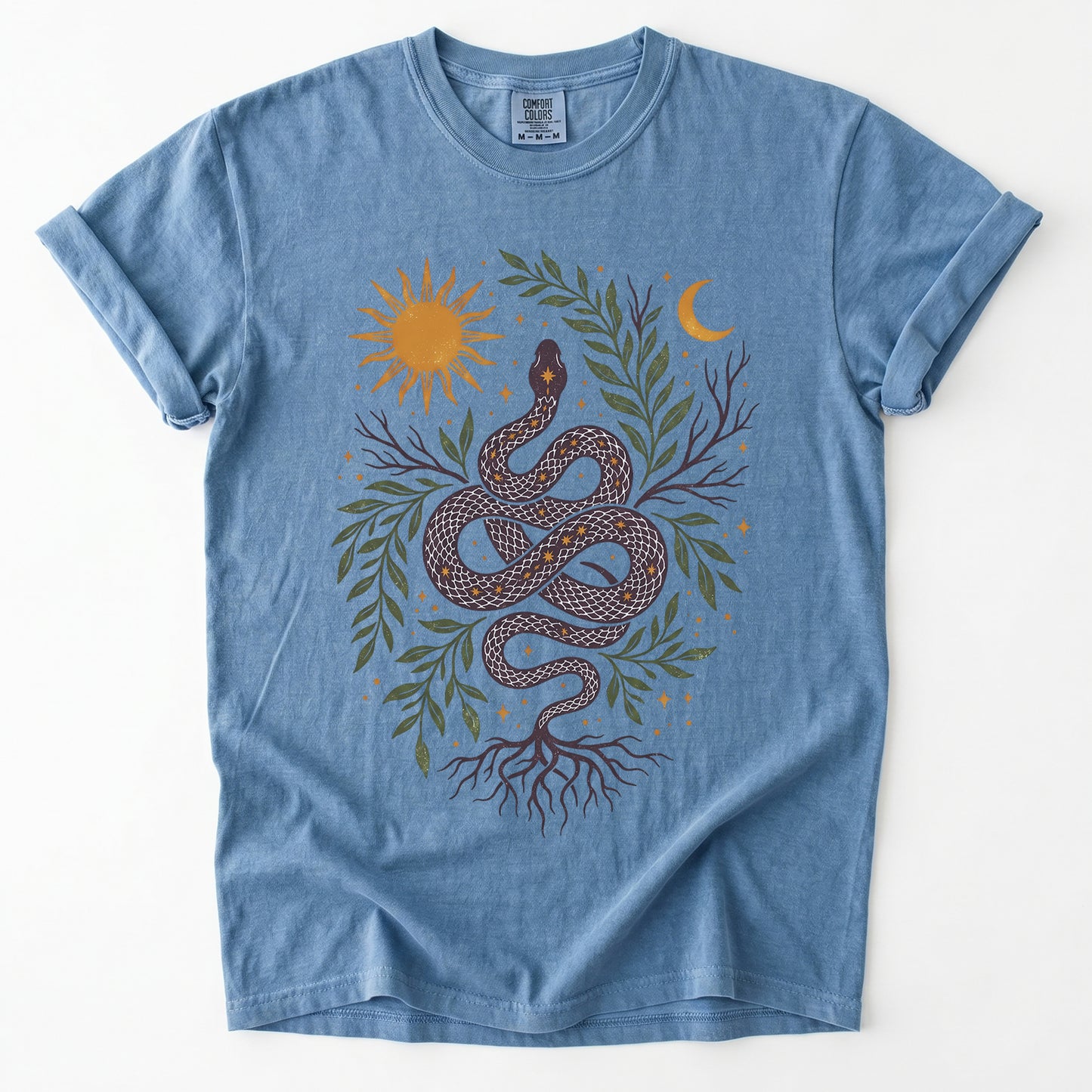 Celestial Rooted Snake Vintage Washed T-Shirt