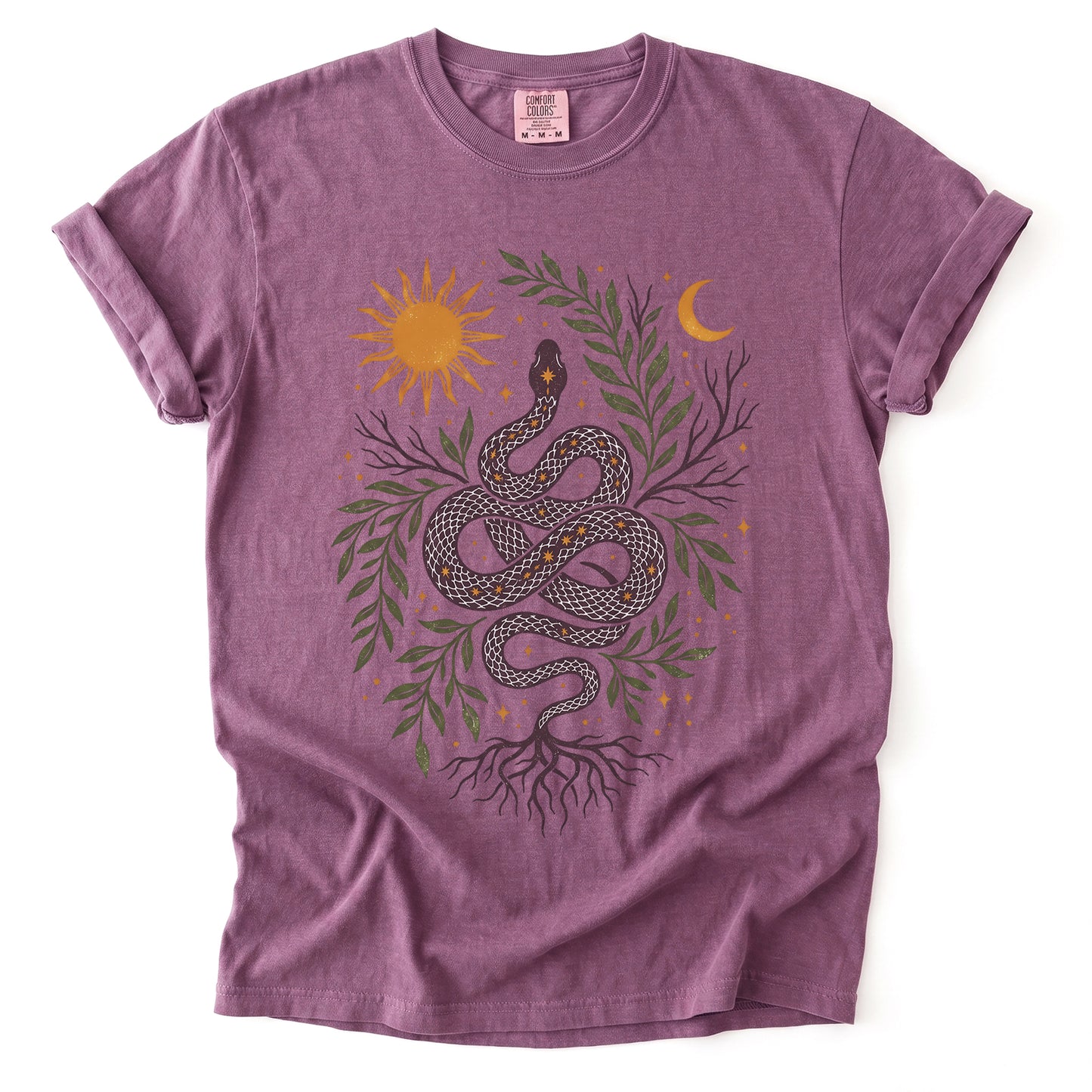 Celestial Rooted Snake Vintage Washed T-Shirt