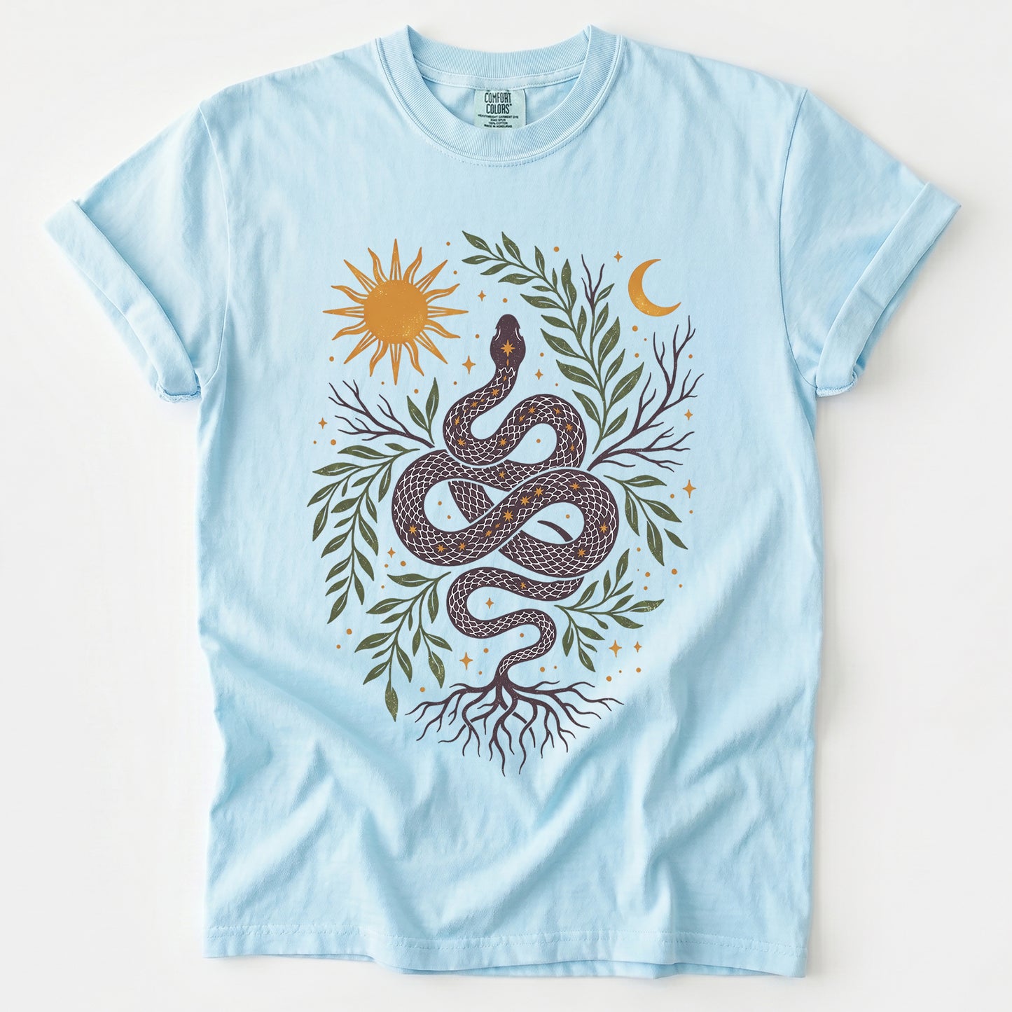 Celestial Rooted Snake Vintage Washed T-Shirt