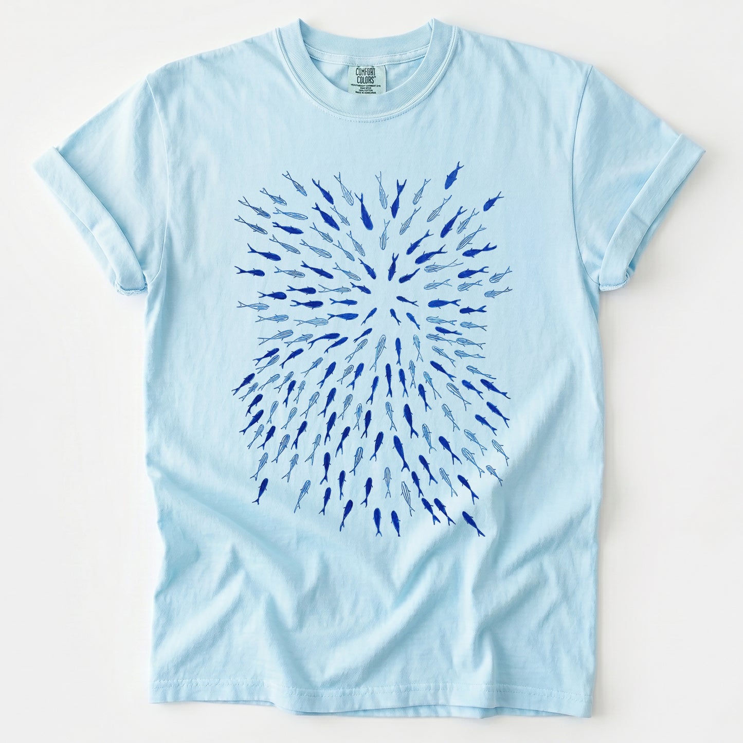 Minimalist Oceanic Fish Heavyweight T-Shirt