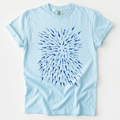 Minimalist Oceanic Fish Heavyweight T-Shirt