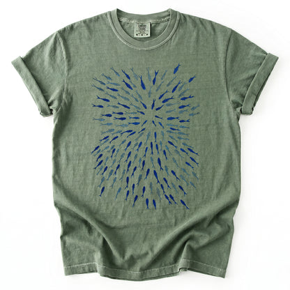 Minimalist Oceanic Fish Heavyweight T-Shirt