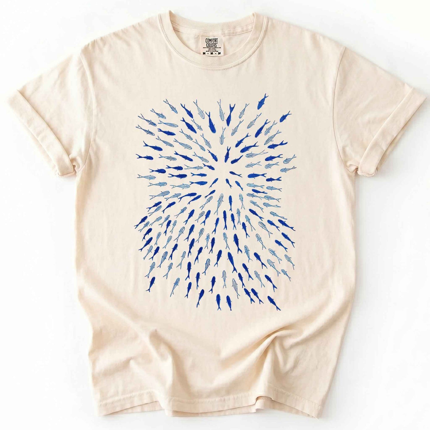 Minimalist Oceanic Fish Heavyweight T-Shirt