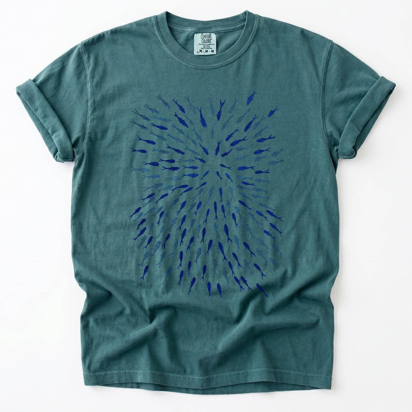 Minimalist Oceanic Fish Heavyweight T-Shirt