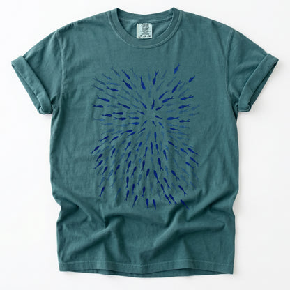 Minimalist Oceanic Fish Heavyweight T-Shirt