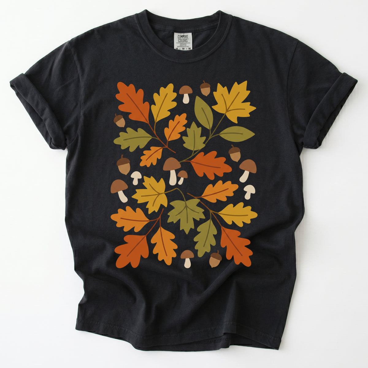 Scattered Autumn Leaves Vintage Washed T-Shirt