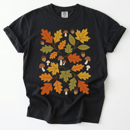 Scattered Autumn Leaves Vintage Washed T-Shirt