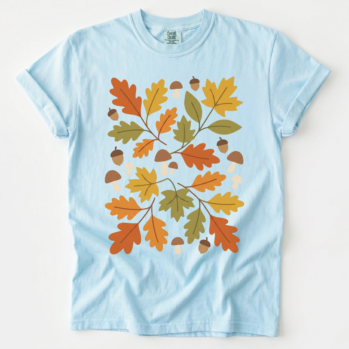 Scattered Autumn Leaves Vintage Washed T-Shirt
