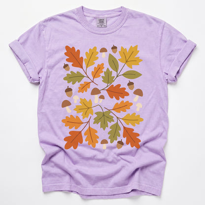 Scattered Autumn Leaves Vintage Washed T-Shirt