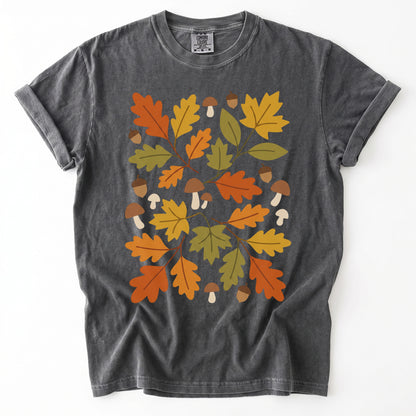 Scattered Autumn Leaves Vintage Washed T-Shirt