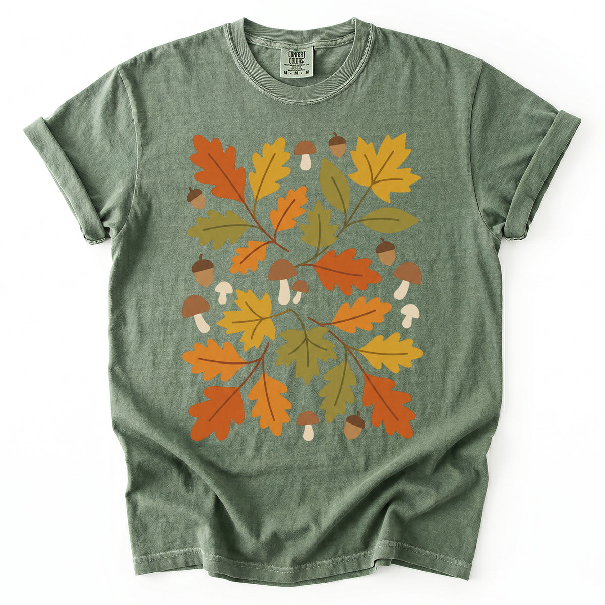 Scattered Autumn Leaves Vintage Washed T-Shirt