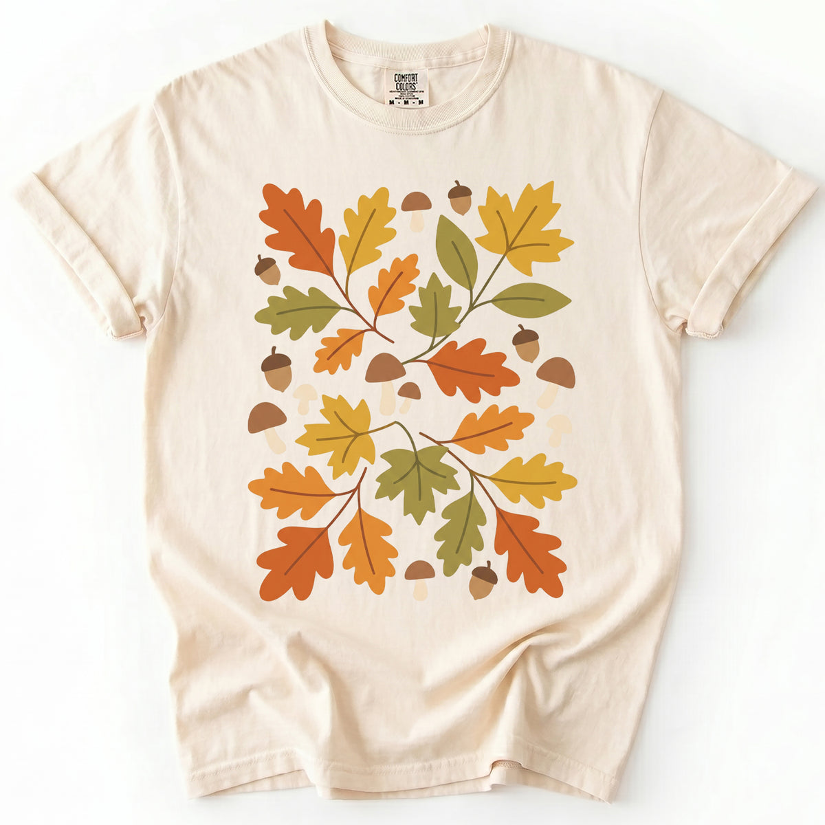 Scattered Autumn Leaves Vintage Washed T-Shirt