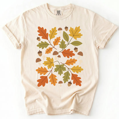 Scattered Autumn Leaves Vintage Washed T-Shirt