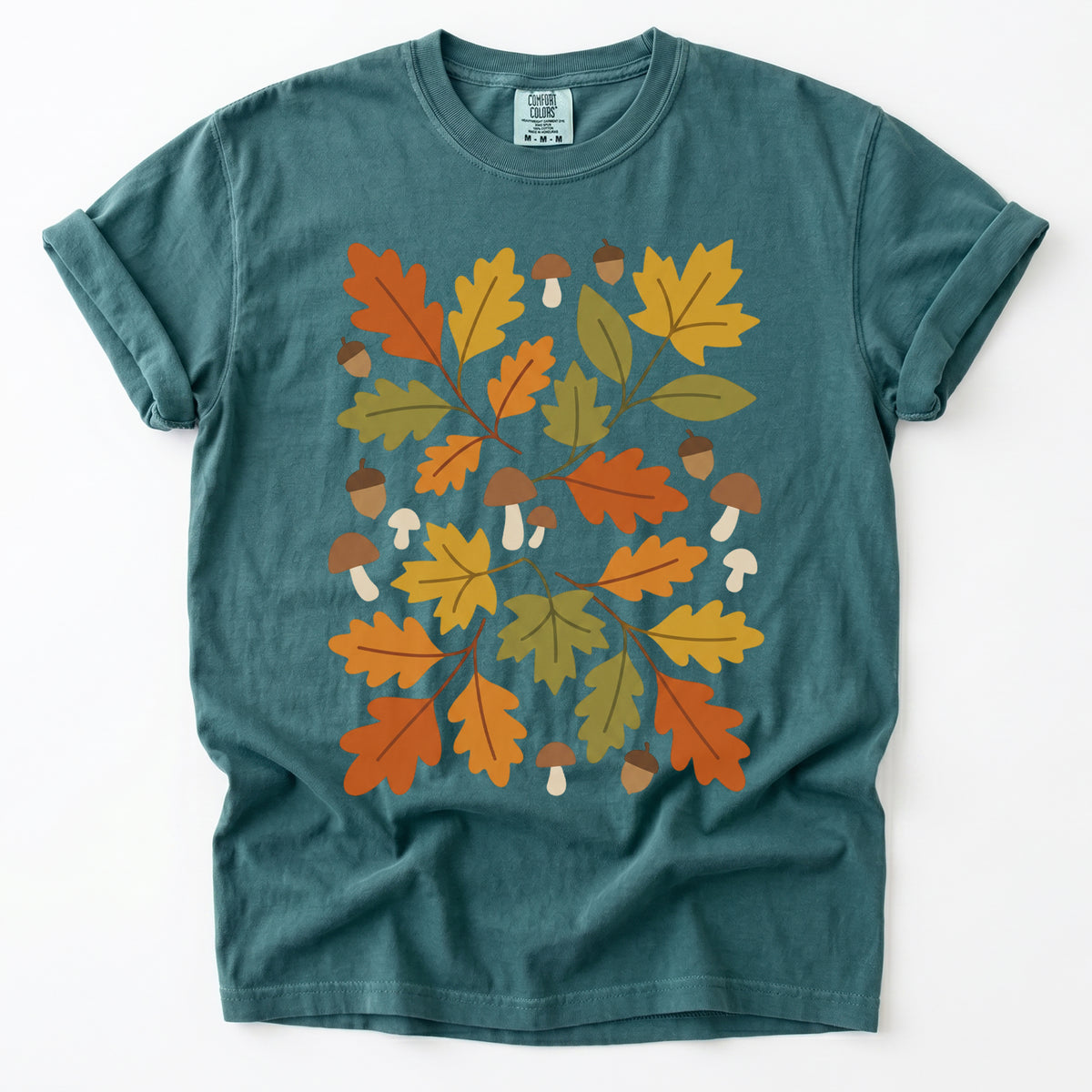 Scattered Autumn Leaves Vintage Washed T-Shirt
