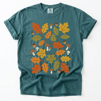 Scattered Autumn Leaves Vintage Washed T-Shirt