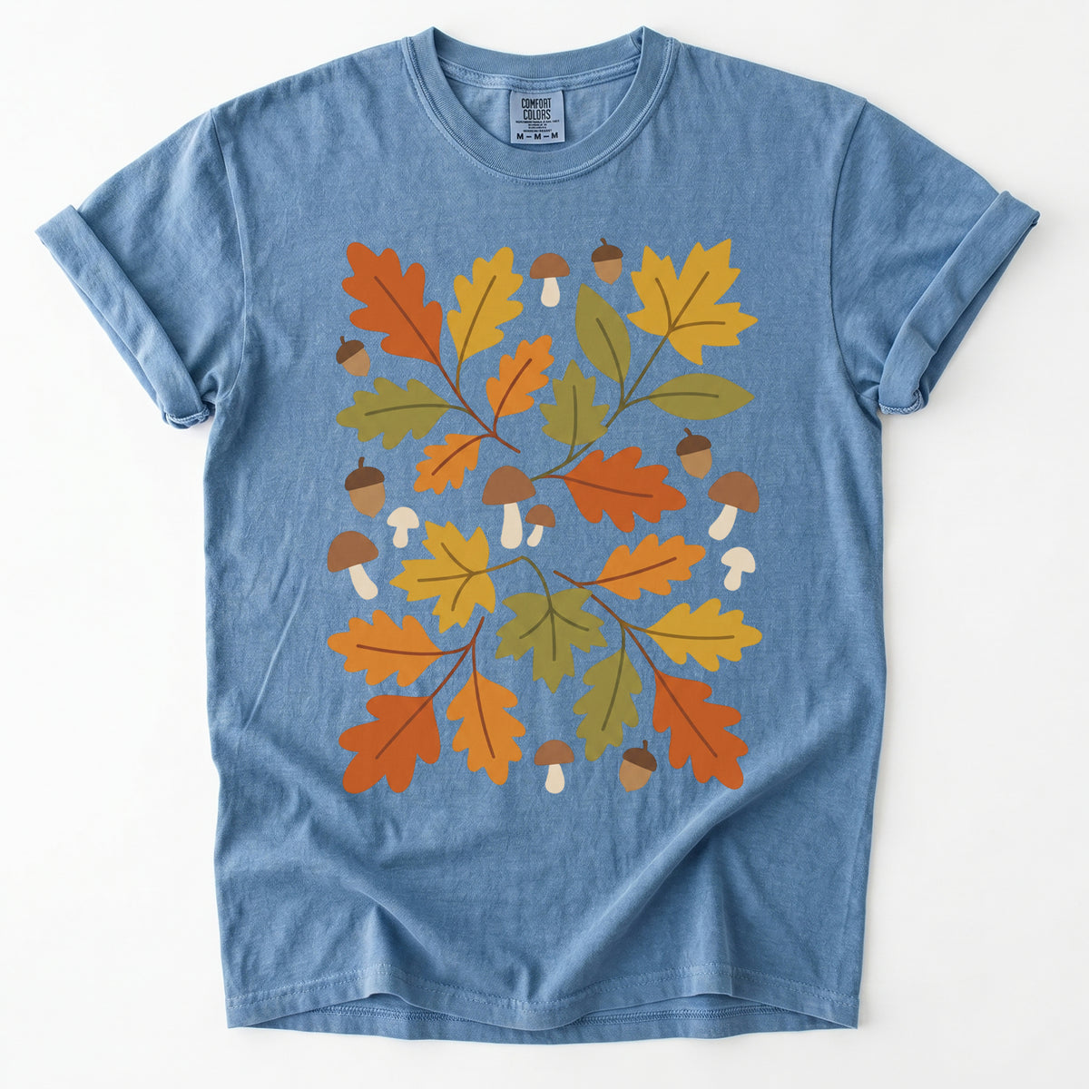 Scattered Autumn Leaves Vintage Washed T-Shirt
