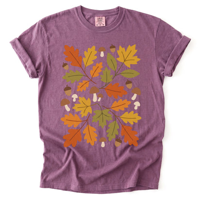 Scattered Autumn Leaves Vintage Washed T-Shirt