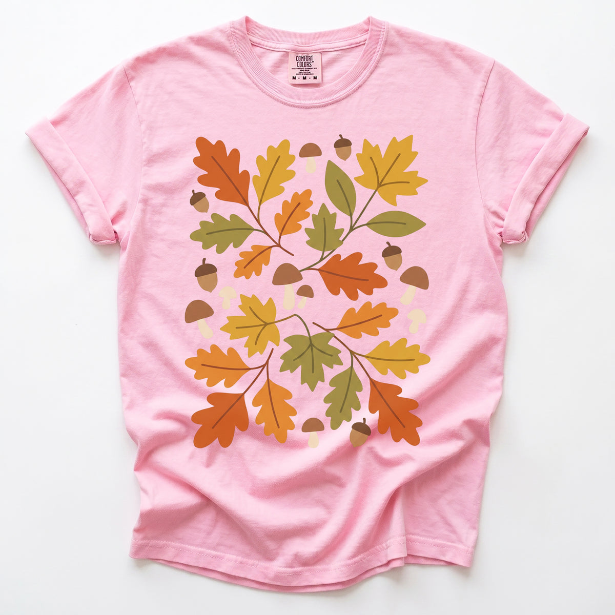 Scattered Autumn Leaves Vintage Washed T-Shirt