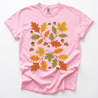 Scattered Autumn Leaves Vintage Washed T-Shirt