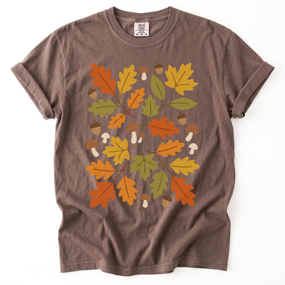 Scattered Autumn Leaves Vintage Washed T-Shirt