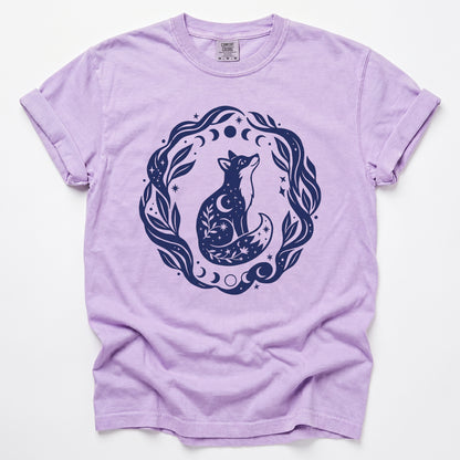 Serene Woodland Fox Vintage Washed T-Shirt