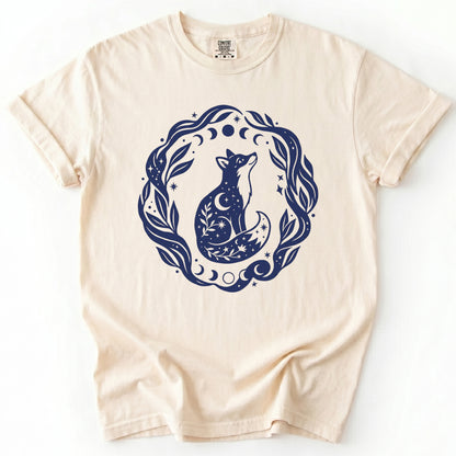 Serene Woodland Fox Vintage Washed T-Shirt