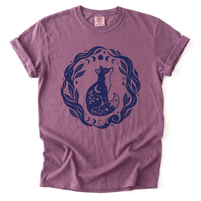 Serene Woodland Fox Vintage Washed T-Shirt