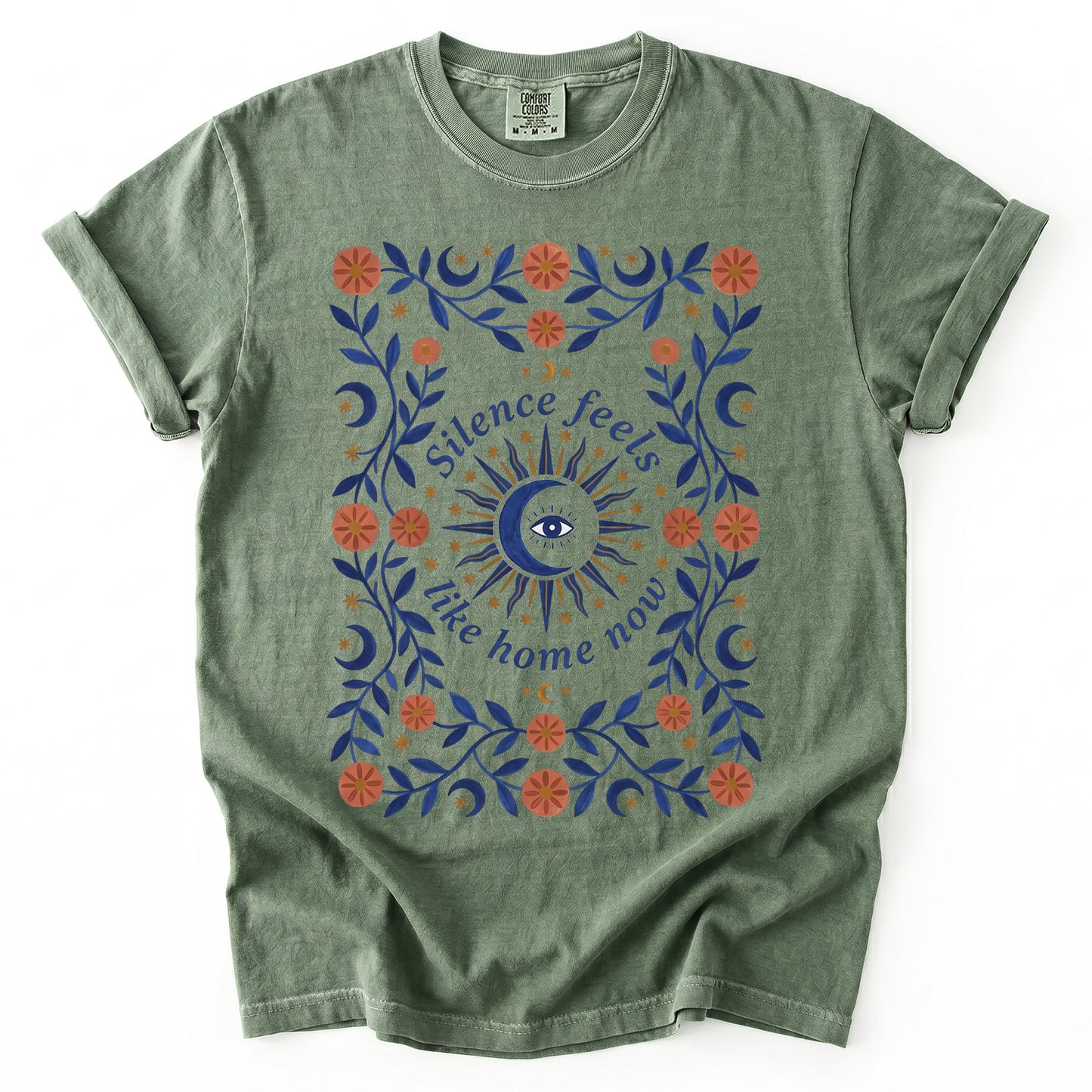 Silence Feels Like Home Now Vintage Washed T-Shirt