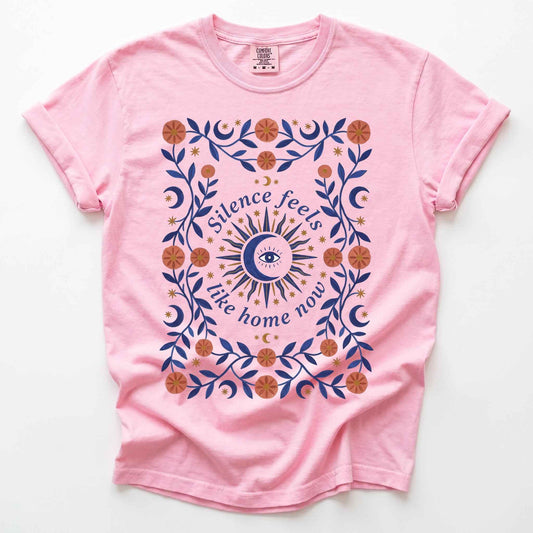 Silence Feels Like Home Now Vintage Washed T-Shirt