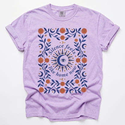 Silence Feels Like Home Now Vintage Washed T-Shirt