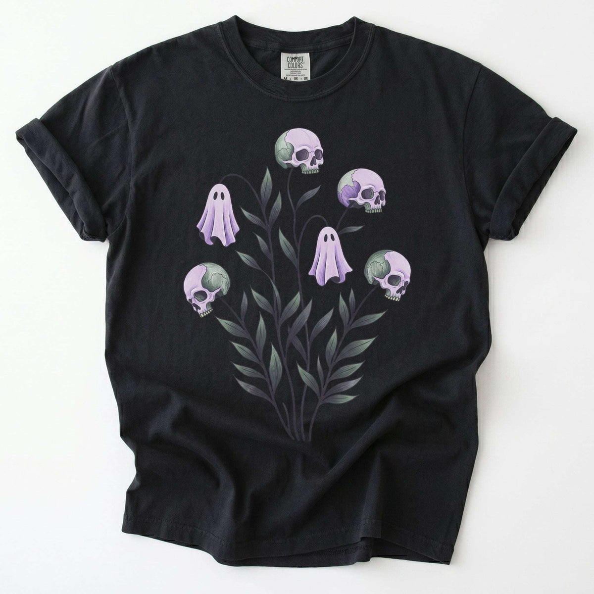 Skull & Ghost Bellflowers Vintage Washed T-Shirt