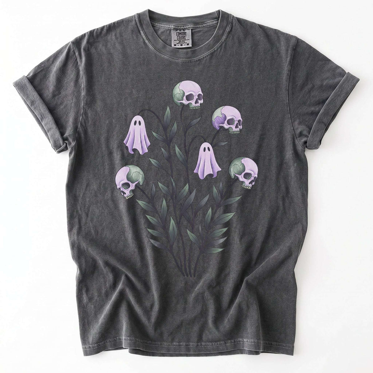Skull & Ghost Bellflowers Vintage Washed T-Shirt