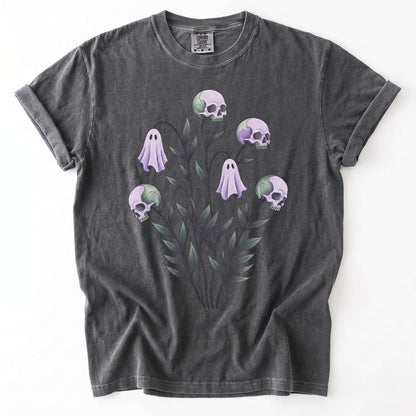 Skull & Ghost Bellflowers Vintage Washed T-Shirt