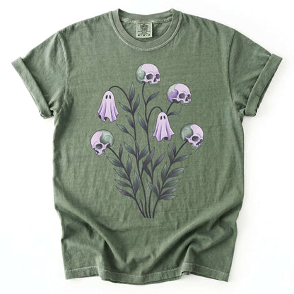 Skull & Ghost Bellflowers Vintage Washed T-Shirt