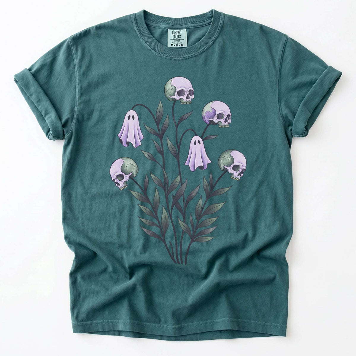Skull & Ghost Bellflowers Vintage Washed T-Shirt
