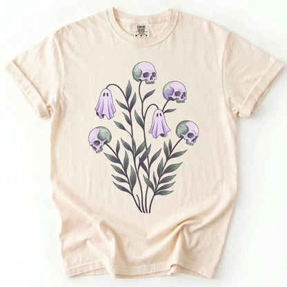 Skull & Ghost Bellflowers Vintage Washed T-Shirt