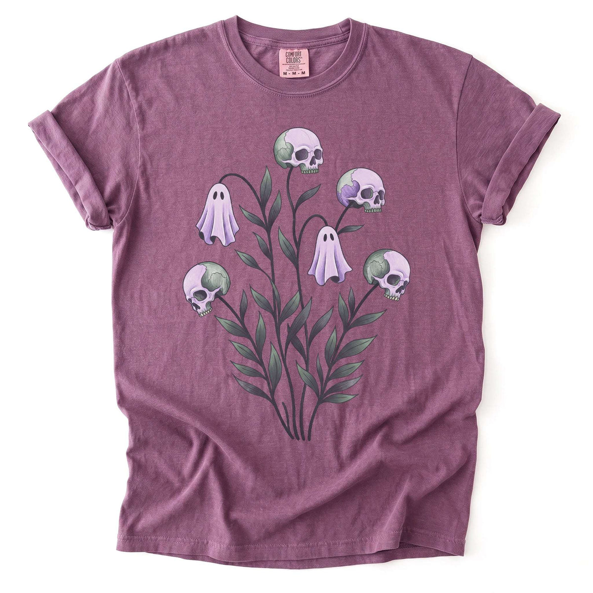 Skull & Ghost Bellflowers Vintage Washed T-Shirt